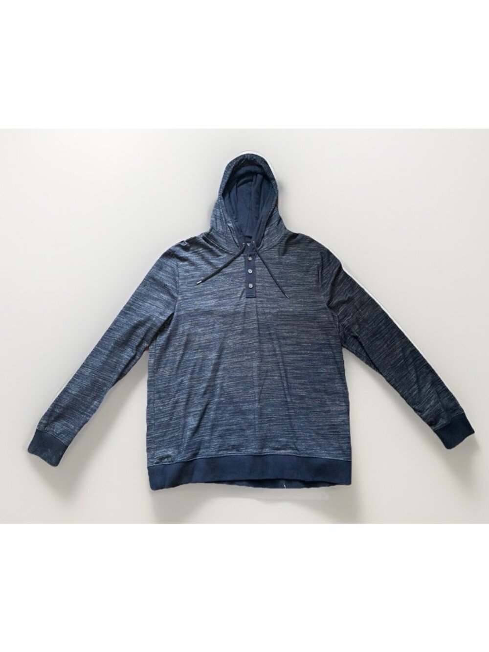 Marc Anthony Hoodie Men XXL Blue Heather Henley Casual Layer Street